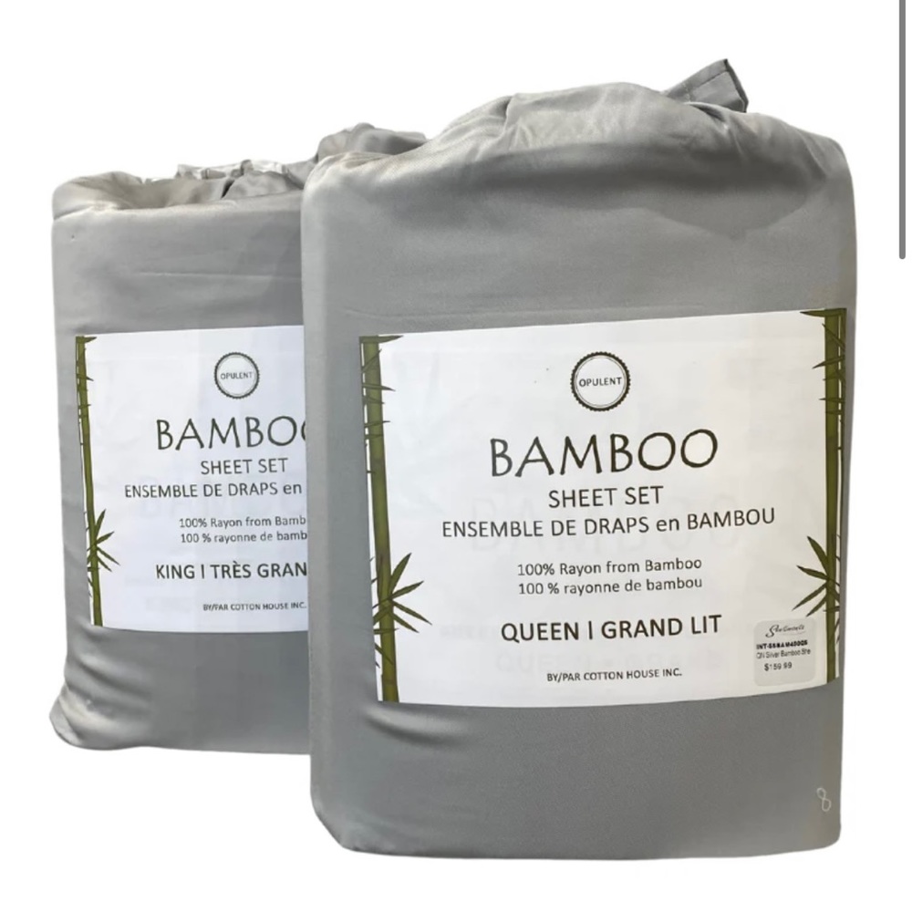 Silver Bamboo Sheet Set KING size